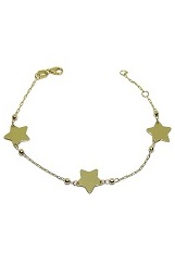 good-looking small gold stars charm baby bracelet